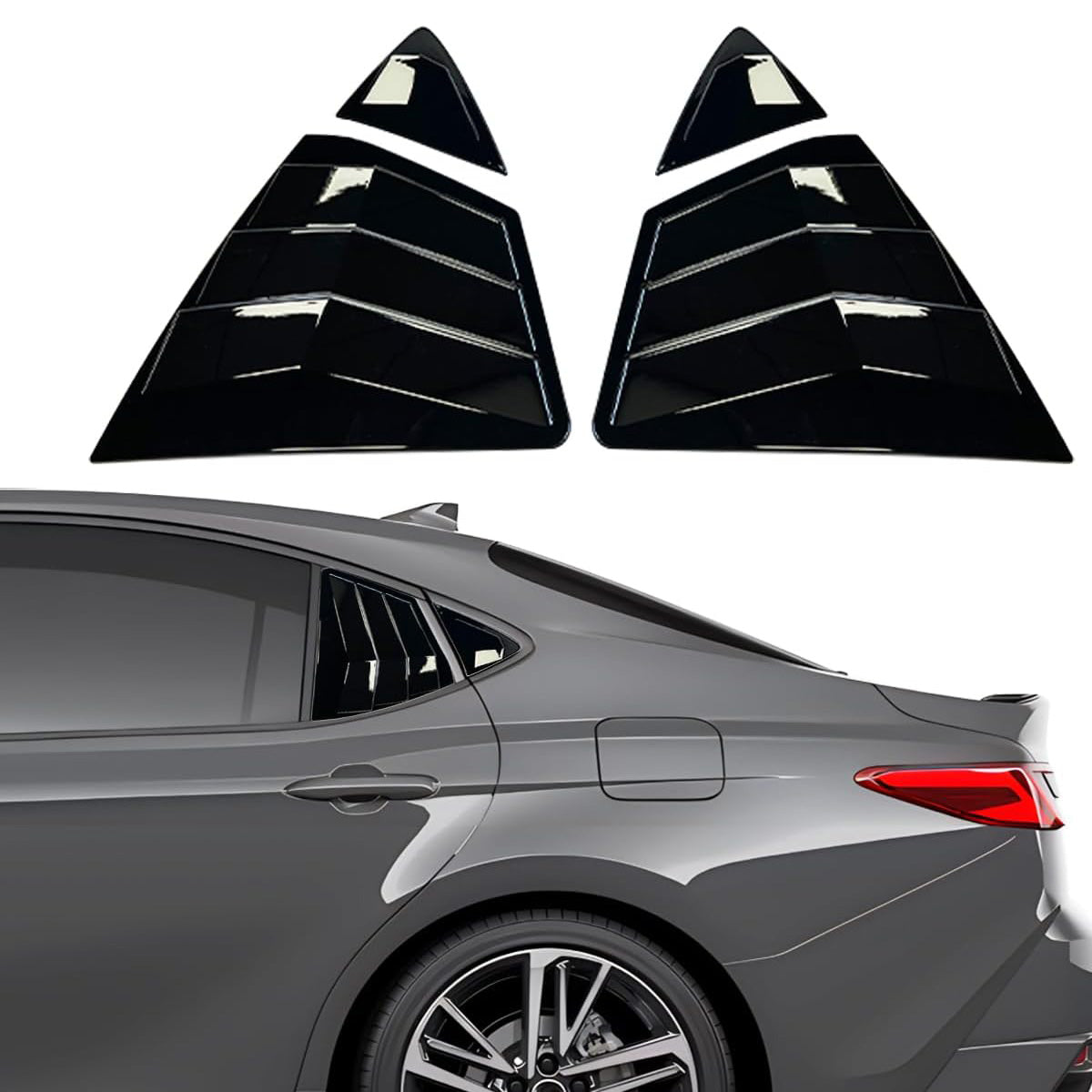 🔥🚗 Window Louvers for Toyota Camry 9th Gen 2025-2026 | Racing Style⚡ABS Sport Trim⚡【4PCS Full Kit】Front/Side Air Vent Scoop Covers - Sleek Exterior Upgrade (No-Drill 5Min Install) 🔥🚗 Window Louvers for Toyota Camry 9th Gen 2025-2026 | Racing Style⚡ABS Sport Trim⚡【4PCS Full Kit】Front/Side Air Vent Scoop Covers - Sleek Exterior Upgrade (No-Drill 5Min Install)